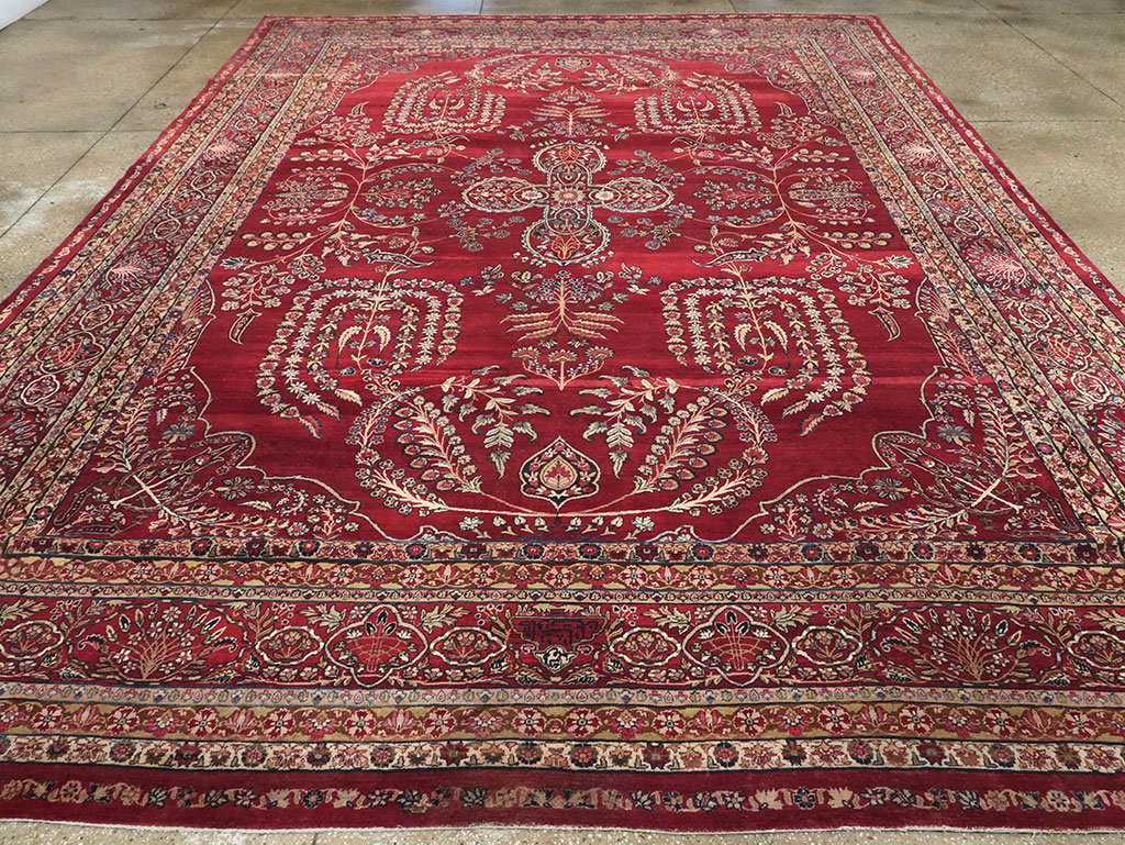 Antique Persian Lavar Kerman Carpet, No.11385 - Gsblank