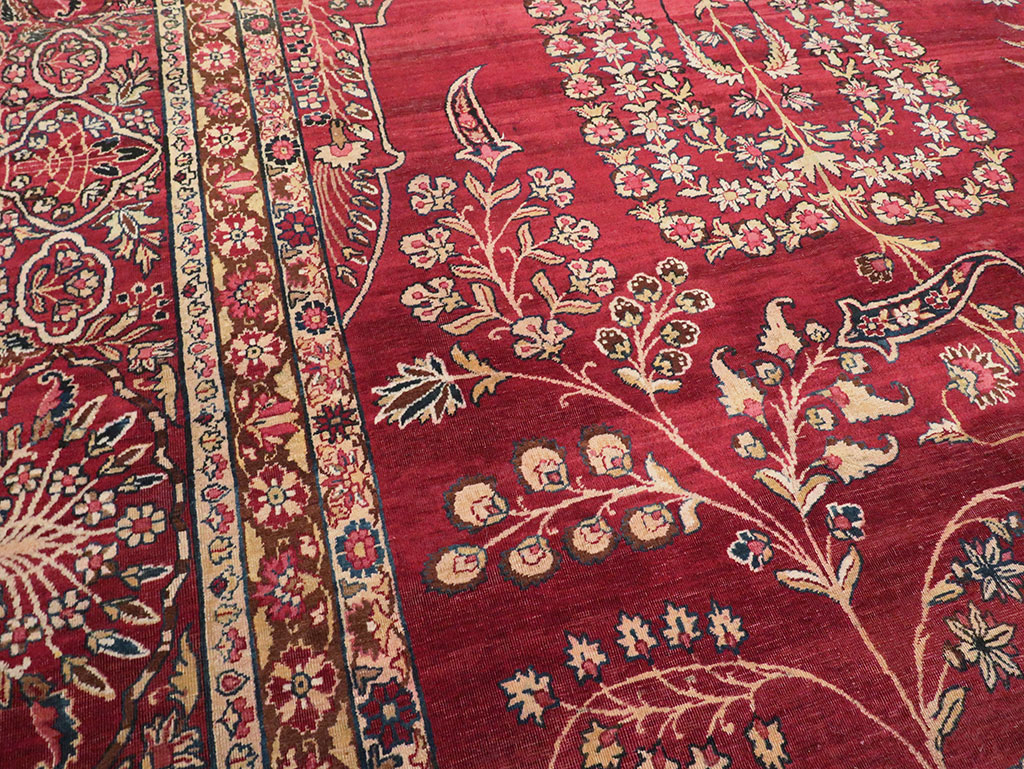 Antique Persian Lavar Kerman Carpet, No.11385 - Gsblank