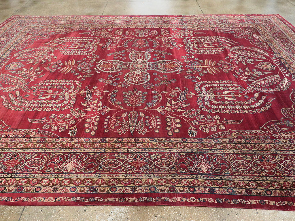 Antique Persian Lavar Kerman Carpet, No.11385 - Gsblank