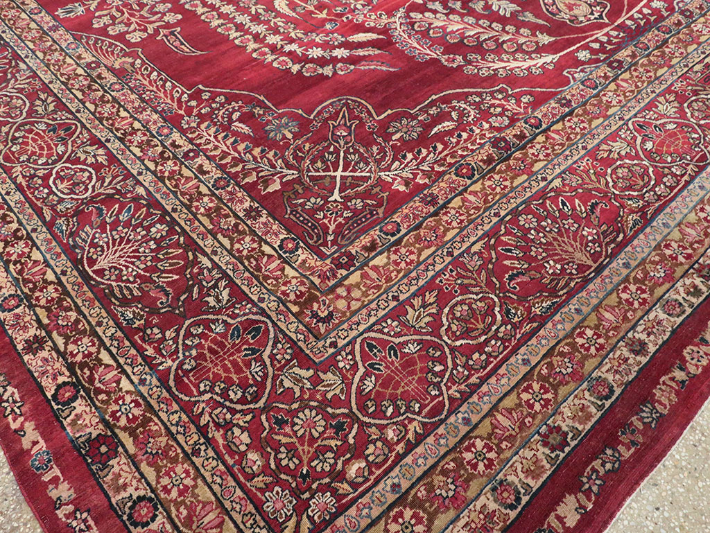 Antique Persian Lavar Kerman Carpet, No.11385 - Gsblank