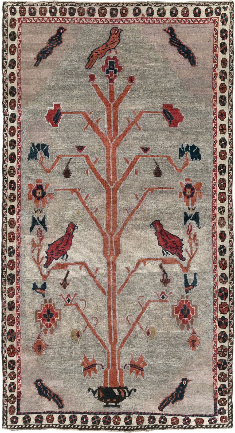 Vintage Gabbeh Pictorial Rug, No.11396 - Gsblank