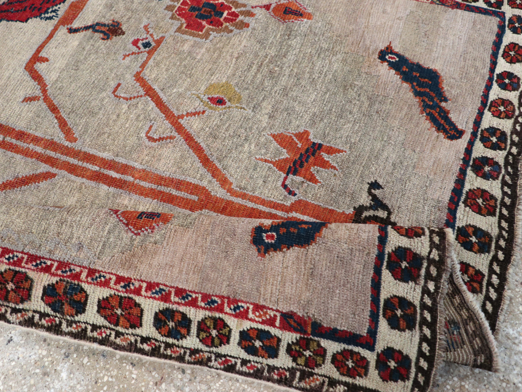 Vintage Gabbeh Pictorial Rug, No.11396 - Gsblank