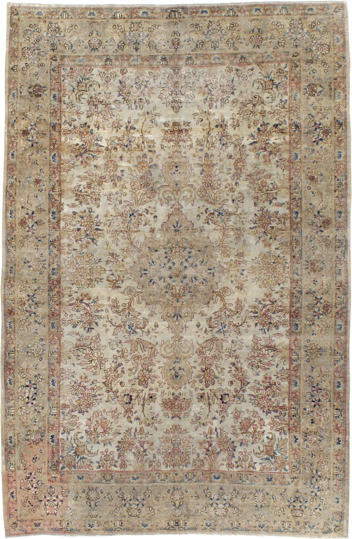 Vintage Persian Lavar Kerman Carpet, No.11442 - Gsblank