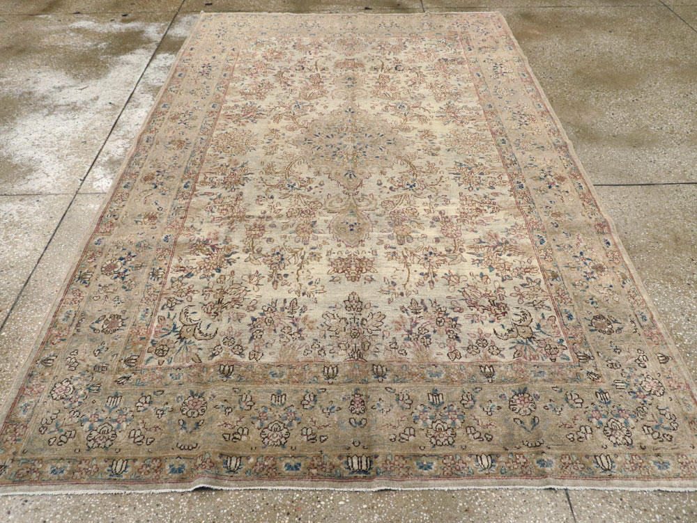 Vintage Persian Lavar Kerman Carpet, No.11442 - Gsblank