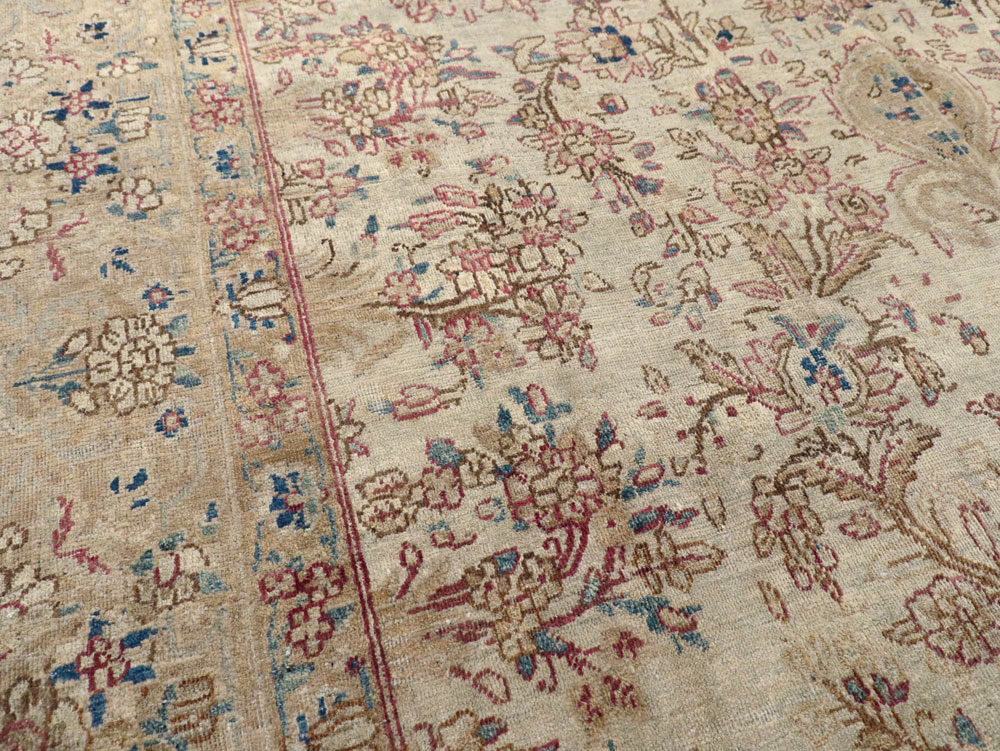 Vintage Persian Lavar Kerman Carpet, No.11442 - Gsblank