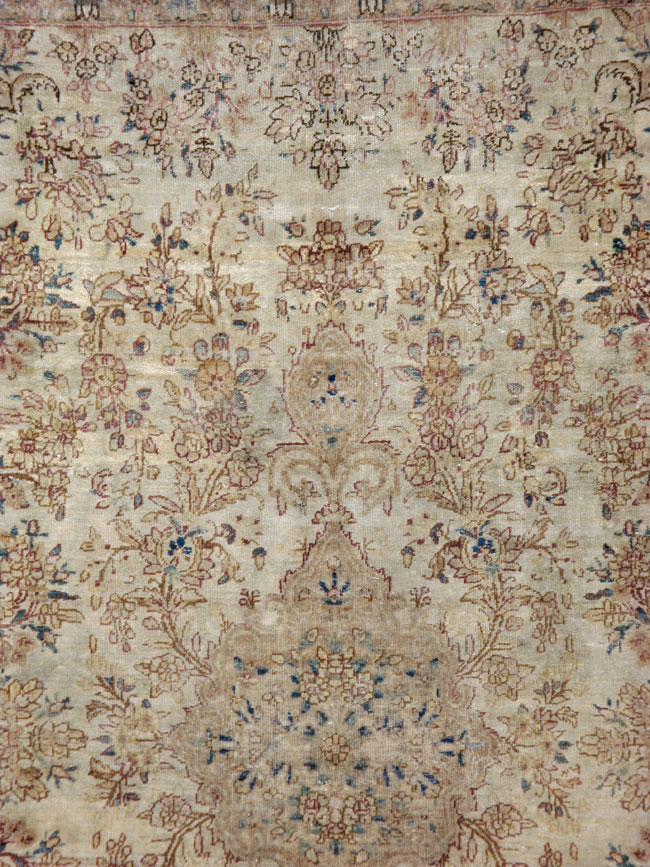 Vintage Persian Lavar Kerman Carpet, No.11442 - Gsblank