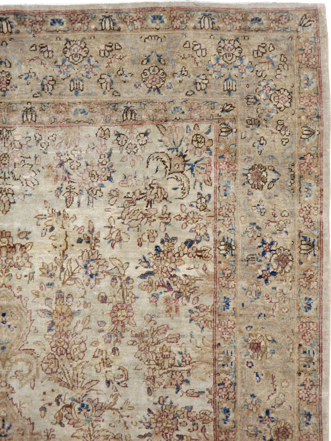 Vintage Persian Lavar Kerman Carpet, No.11442 - Gsblank