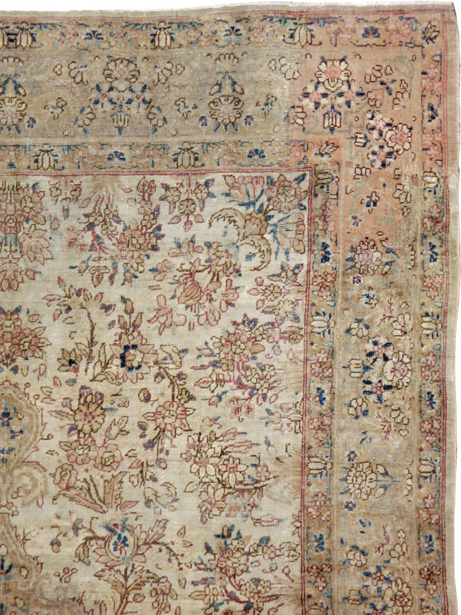 Vintage Persian Lavar Kerman Carpet, No.11442 - Gsblank