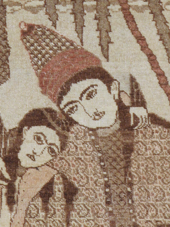 Antique Persian Tabriz Pictorial Rug (Pair: 1 of 2), No.11455 - Gsblank