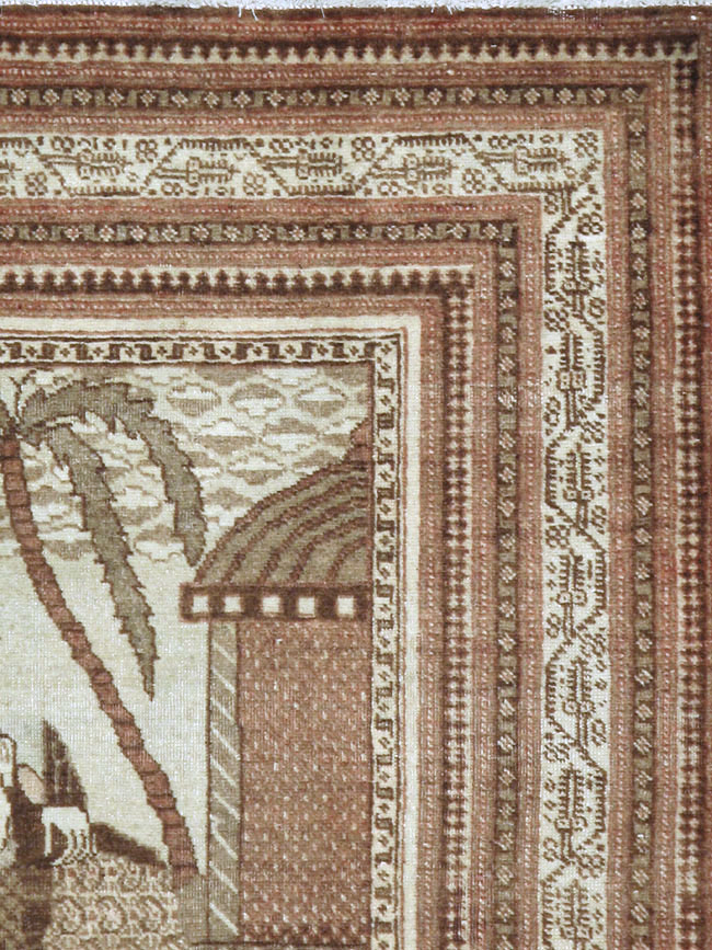 Antique Persian Tabriz Pictorial Rug (Pair: 1 of 2), No.11455 - Gsblank