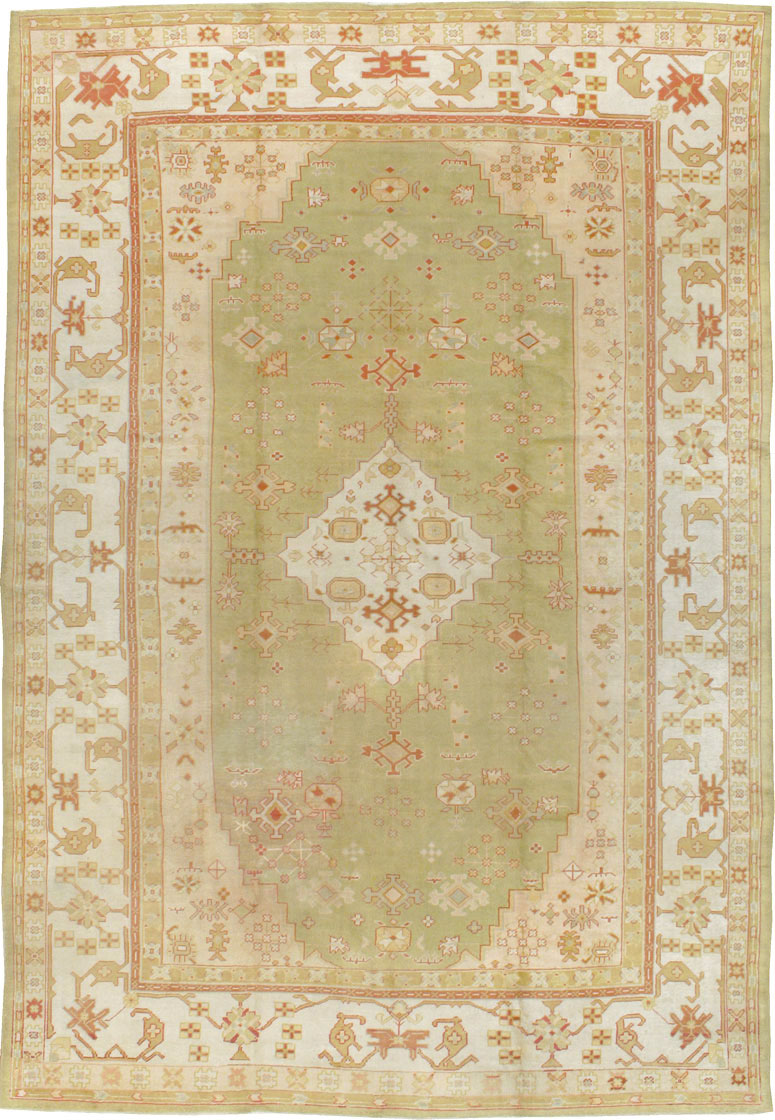 Antique Turkish Oushak Carpet, No.11485 - Gsblank