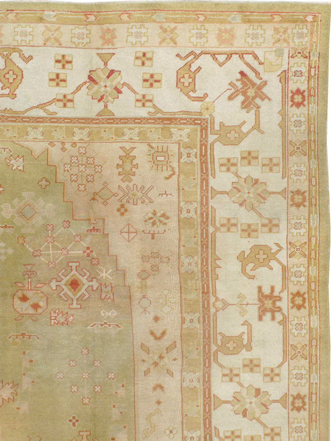 Antique Turkish Oushak Carpet, No.11485 - Gsblank