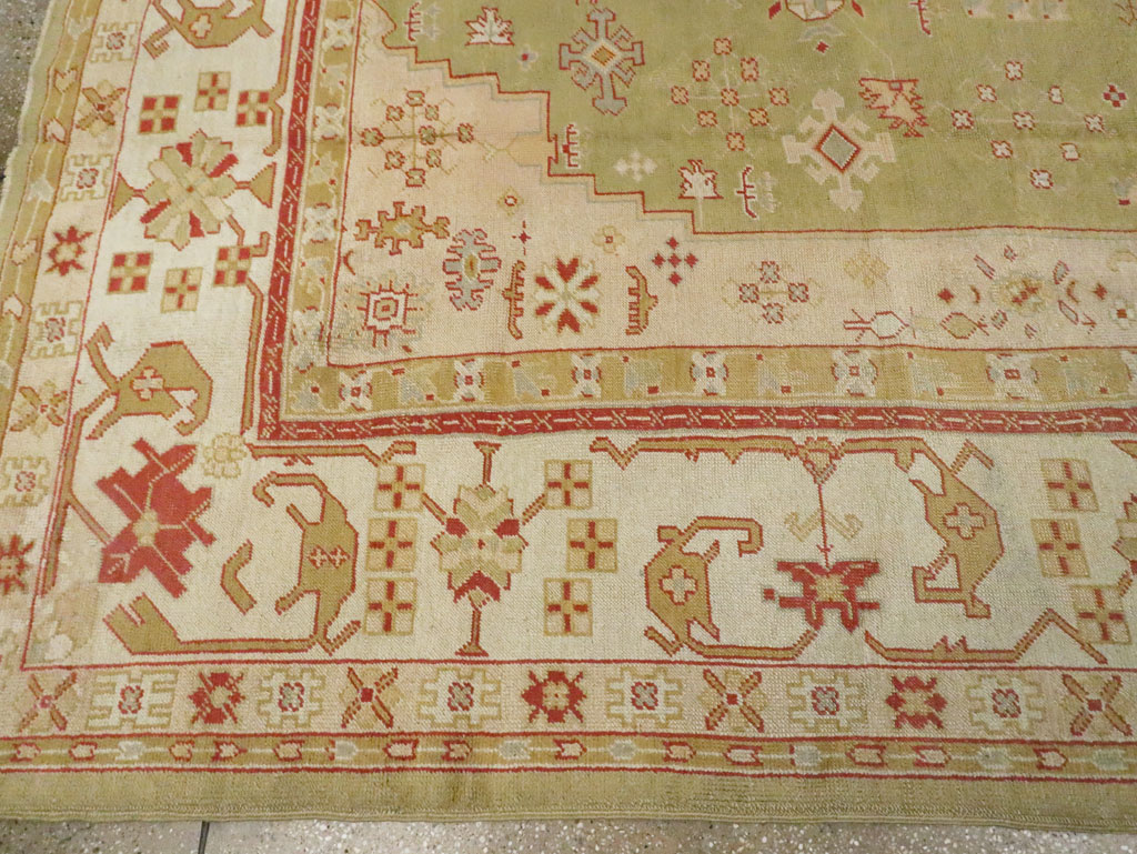 Antique Turkish Oushak Carpet, No.11485 - Gsblank