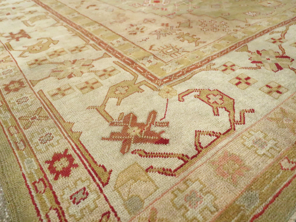 Antique Turkish Oushak Carpet, No.11485 - Gsblank