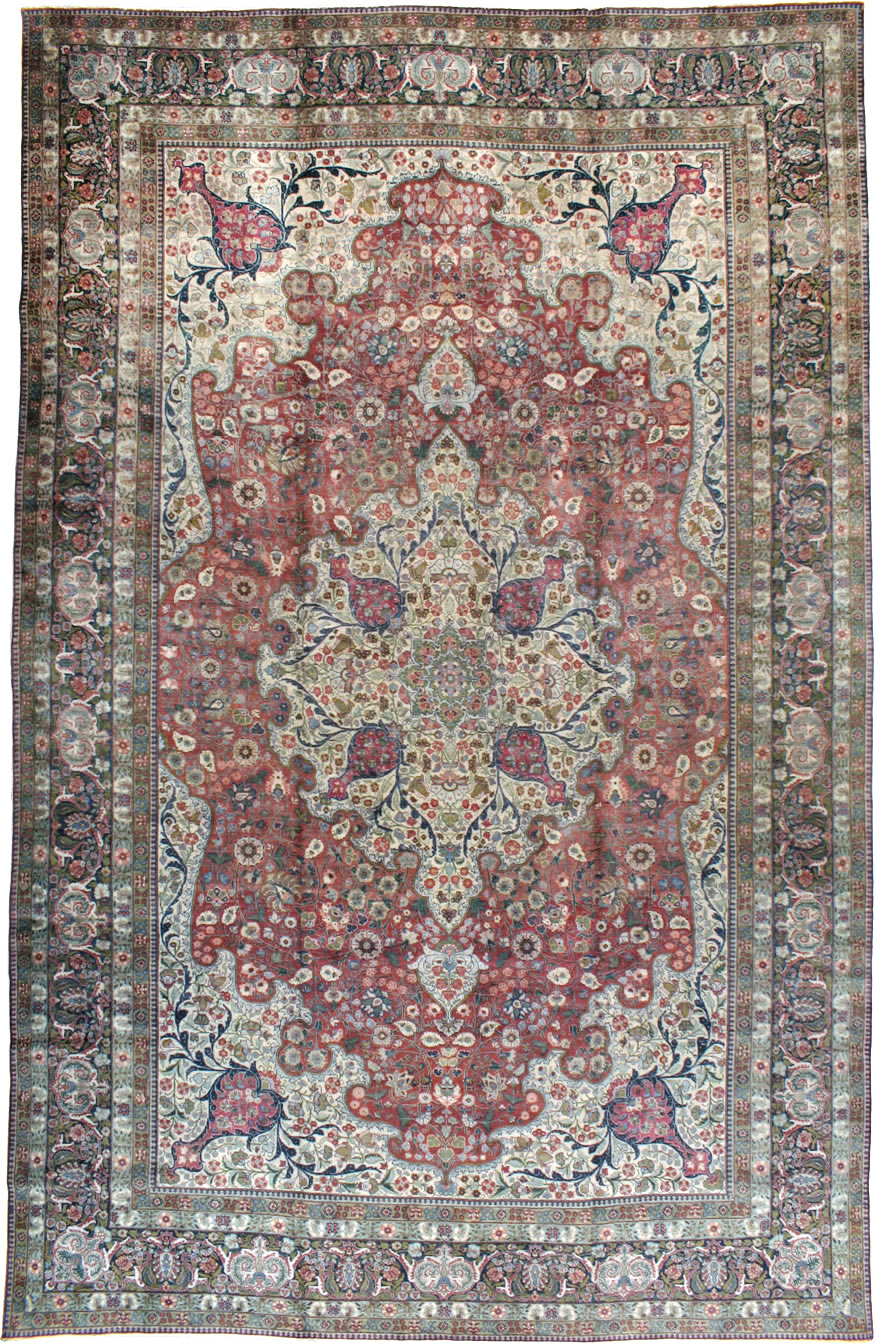 Antique Persian Tabriz Carpet, No.11514 - Gsblank
