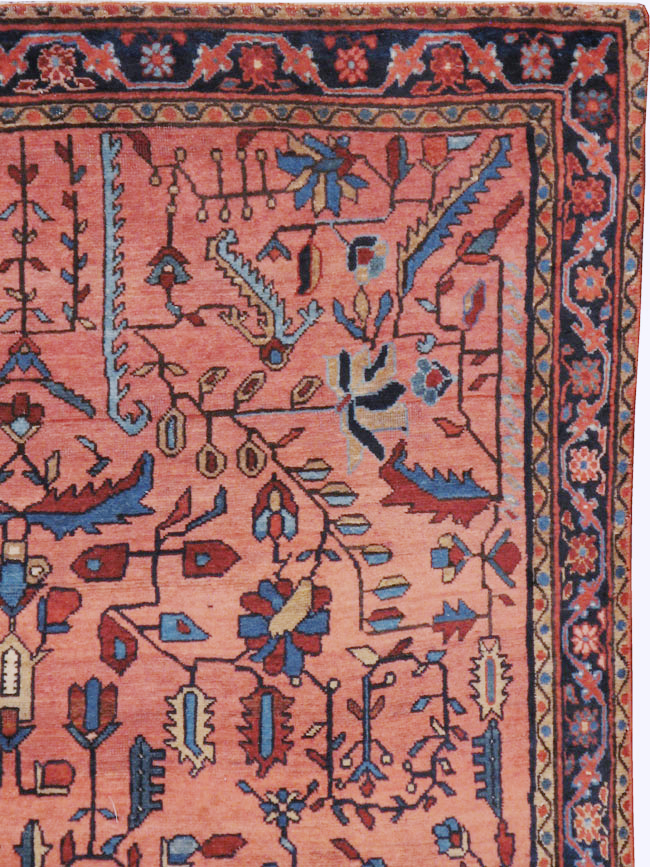 Antique Persian Sarouk Mohajeran Rug, No.11546 - Gsblank
