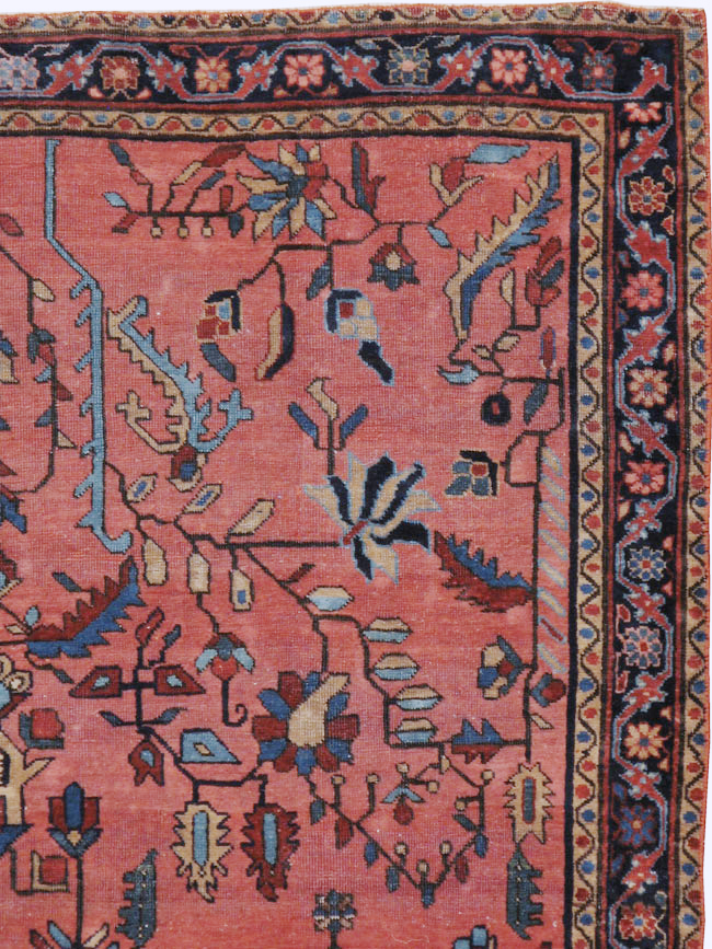 Antique Persian Sarouk Mohajeran Rug, No.11546 - Gsblank