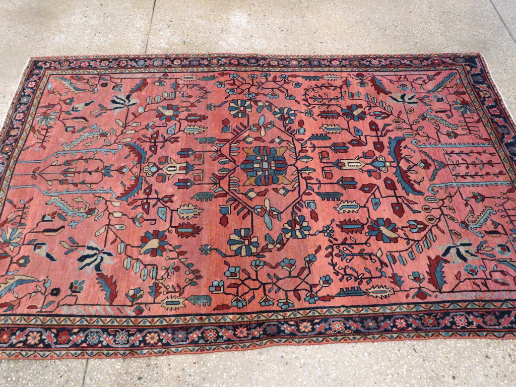 Antique Persian Sarouk Mohajeran Rug, No.11546 - Gsblank