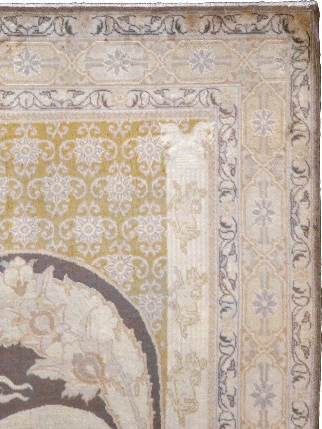 Antique Persian Tabriz Pictorial Rug, No.11823 - Gsblank