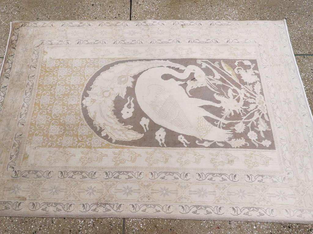 Antique Persian Tabriz Pictorial Rug, No.11823 - Gsblank