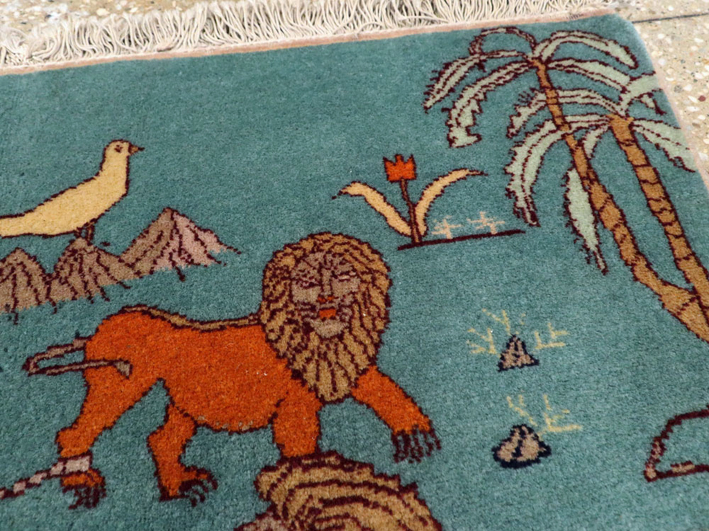 Antique Persian Tabriz Pictorial Rug, No.11827 - Gsblank