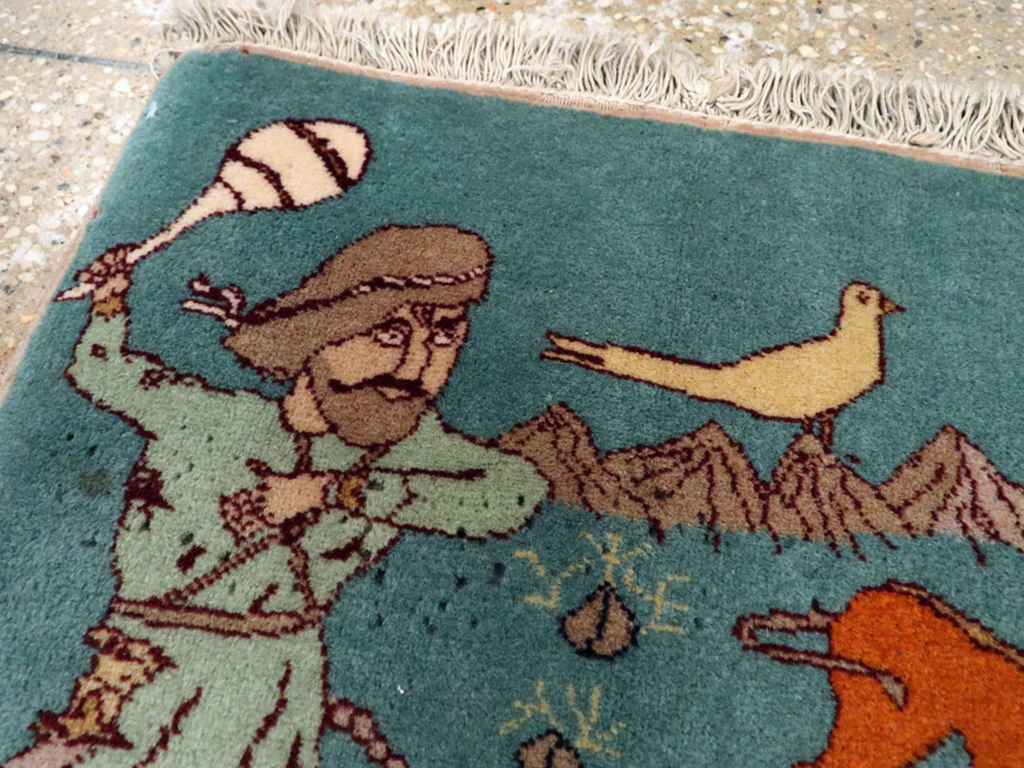 Antique Persian Tabriz Pictorial Rug, No.11827 - Gsblank