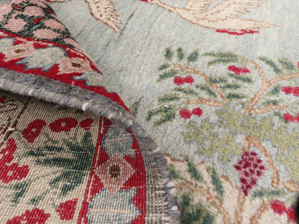 Vintage Persian Tabriz Pictorial Rug, No.11830 - Gsblank