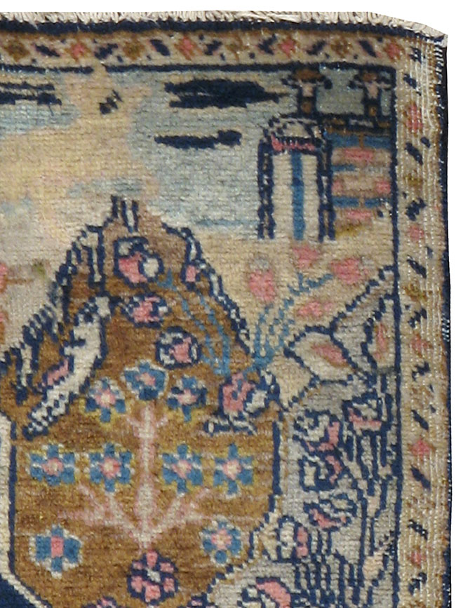 Vintage Persian Tabriz Pictorial Rug (Pair: 1 of 2), No.11831 - Gsblank