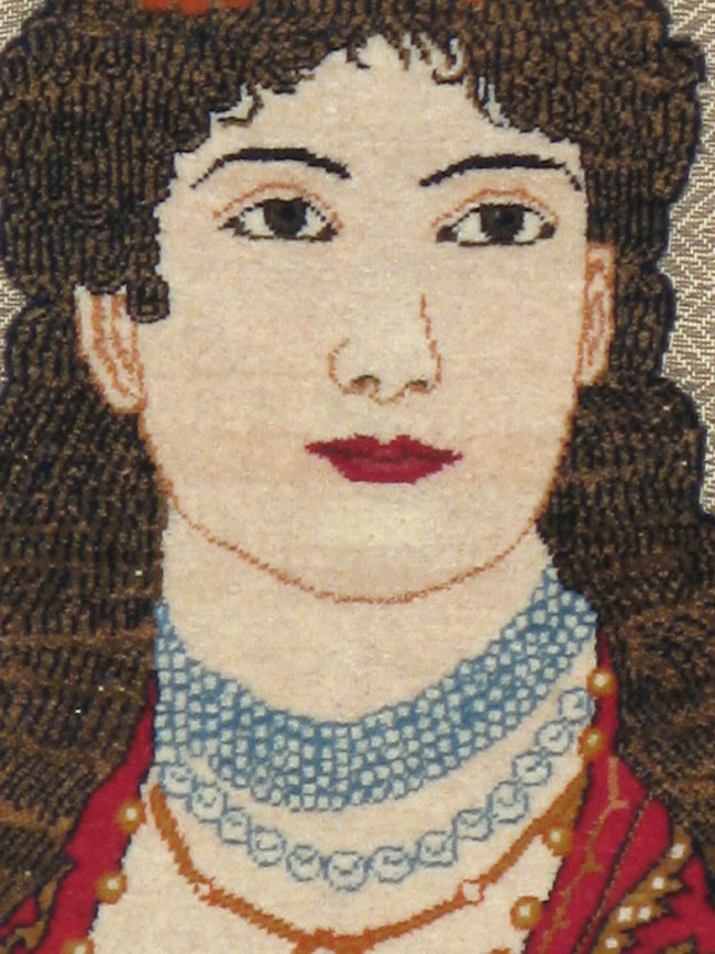 Vintage Persian Tabriz Pictorial Rug, No.11838 - Gsblank