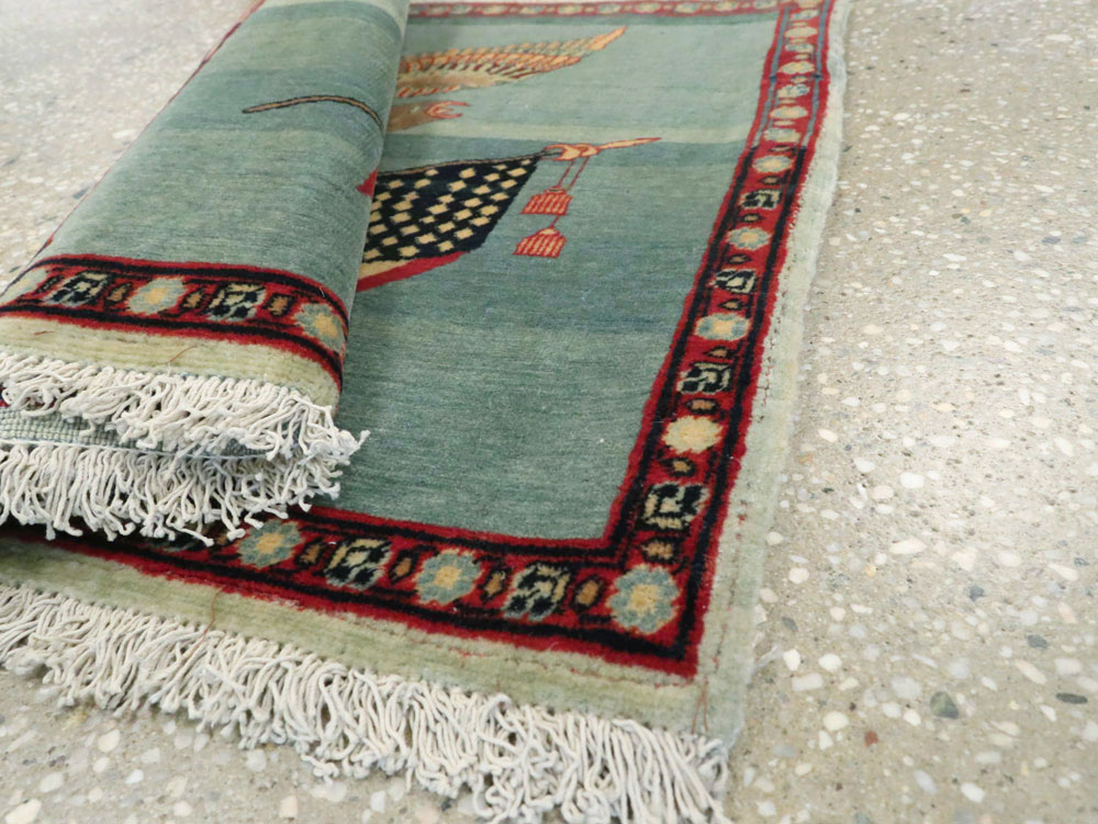 Antique Persian Tabriz Flag Pictorial Rug (Pair: 1 of 2), No.11839 - Gsblank