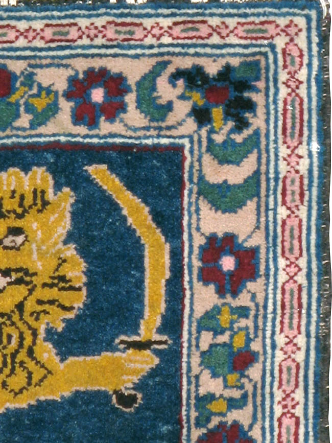 Vintage Persian Hamadan Pictorial Rug, No.11843 - Gsblank