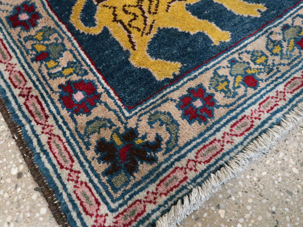 Vintage Persian Hamadan Pictorial Rug, No.11843 - Gsblank