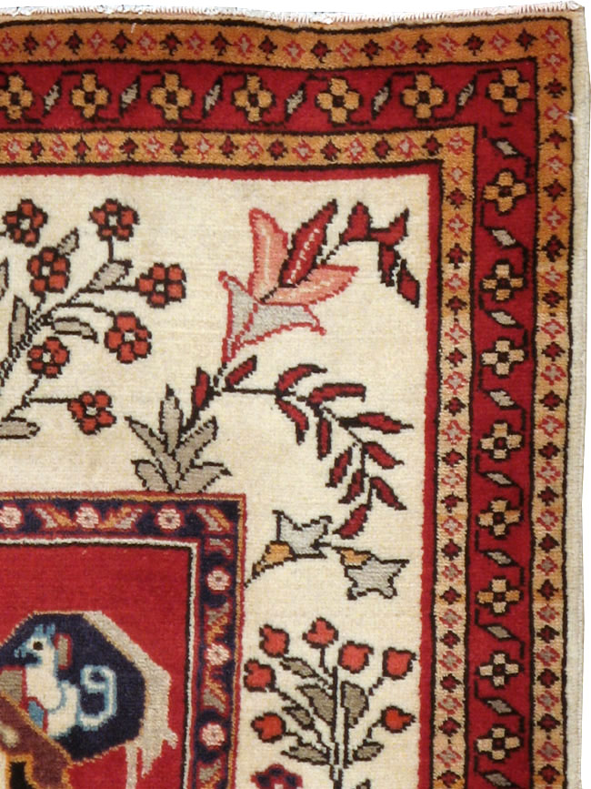 Vintage Persian Tabriz Pictorial Rug (Pair: 1 of 2), No.11849 - Gsblank