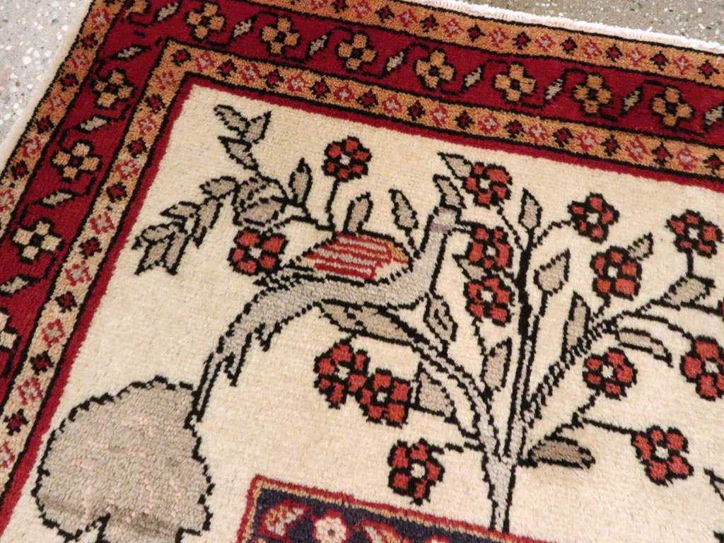 Vintage Persian Tabriz Pictorial Rug (Pair: 1 of 2), No.11849 - Gsblank