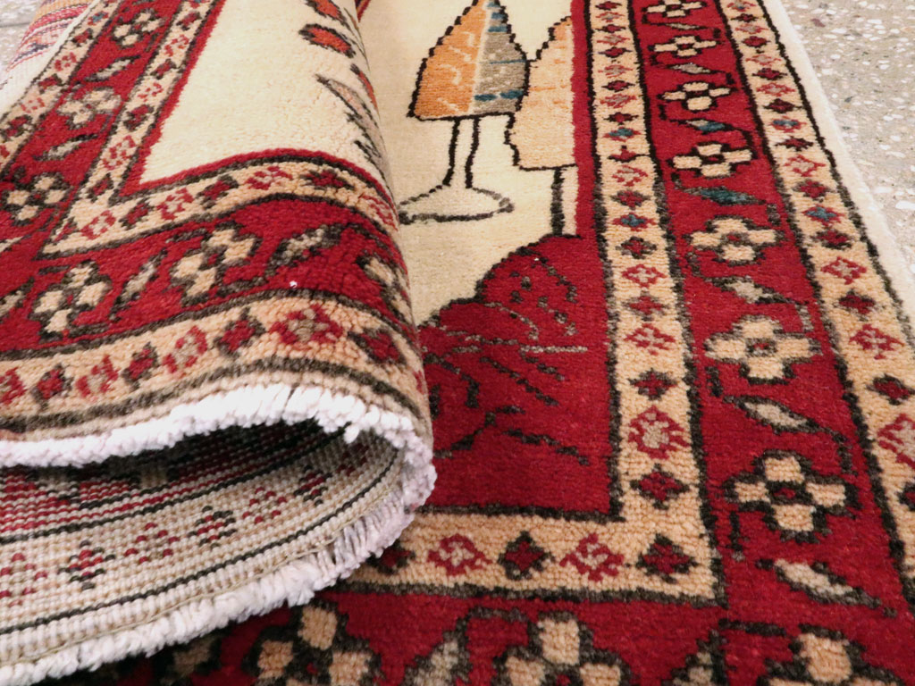 Vintage Persian Tabriz Pictorial Rug (Pair: 1 of 2), No.11849 - Gsblank