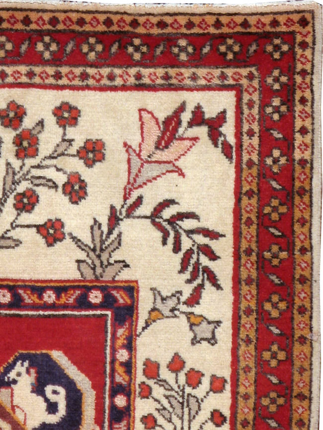 Vintage Persian Tabriz Pictorial Rug (Pair: 2 of 2), No.11850 - Gsblank