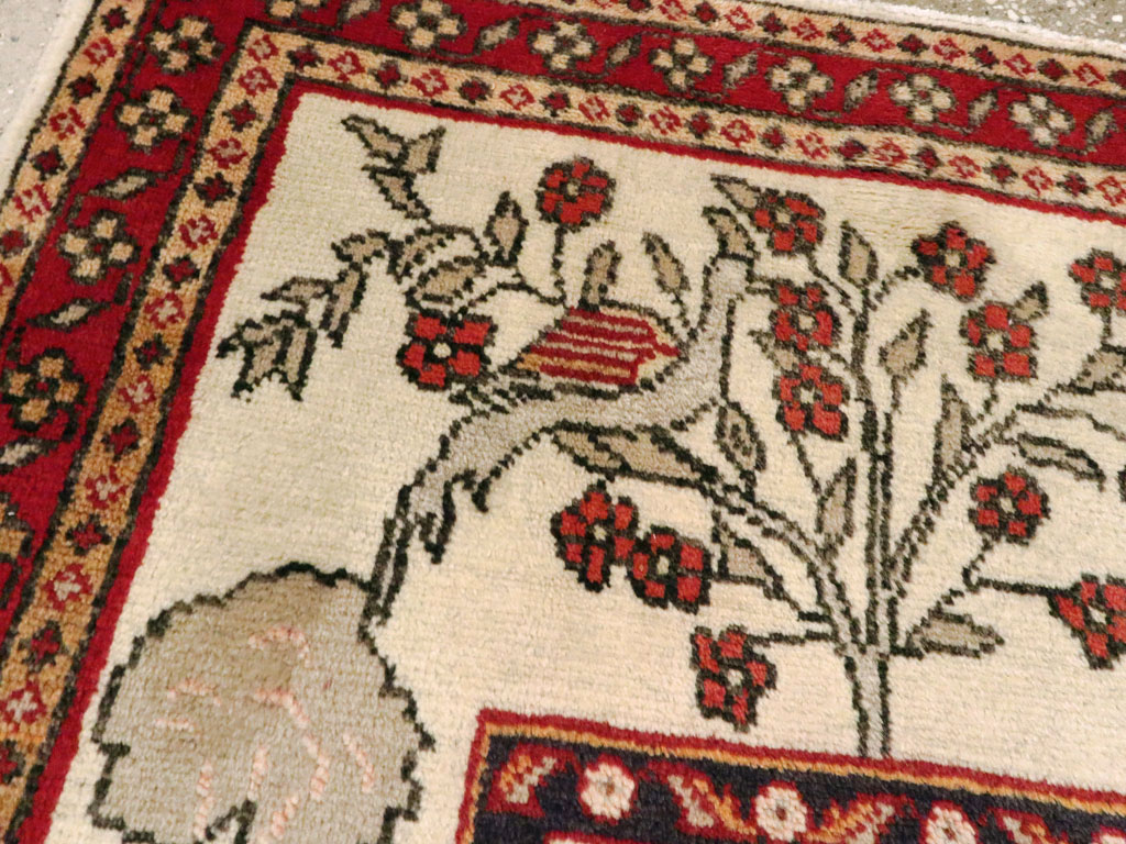 Vintage Persian Tabriz Pictorial Rug (Pair: 2 of 2), No.11850 - Gsblank