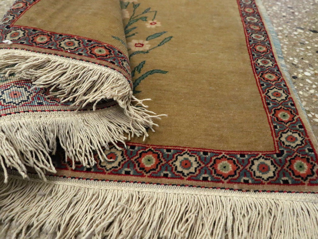 Vintage Persian Kashan Pictorial Rug, No.11852 - Gsblank