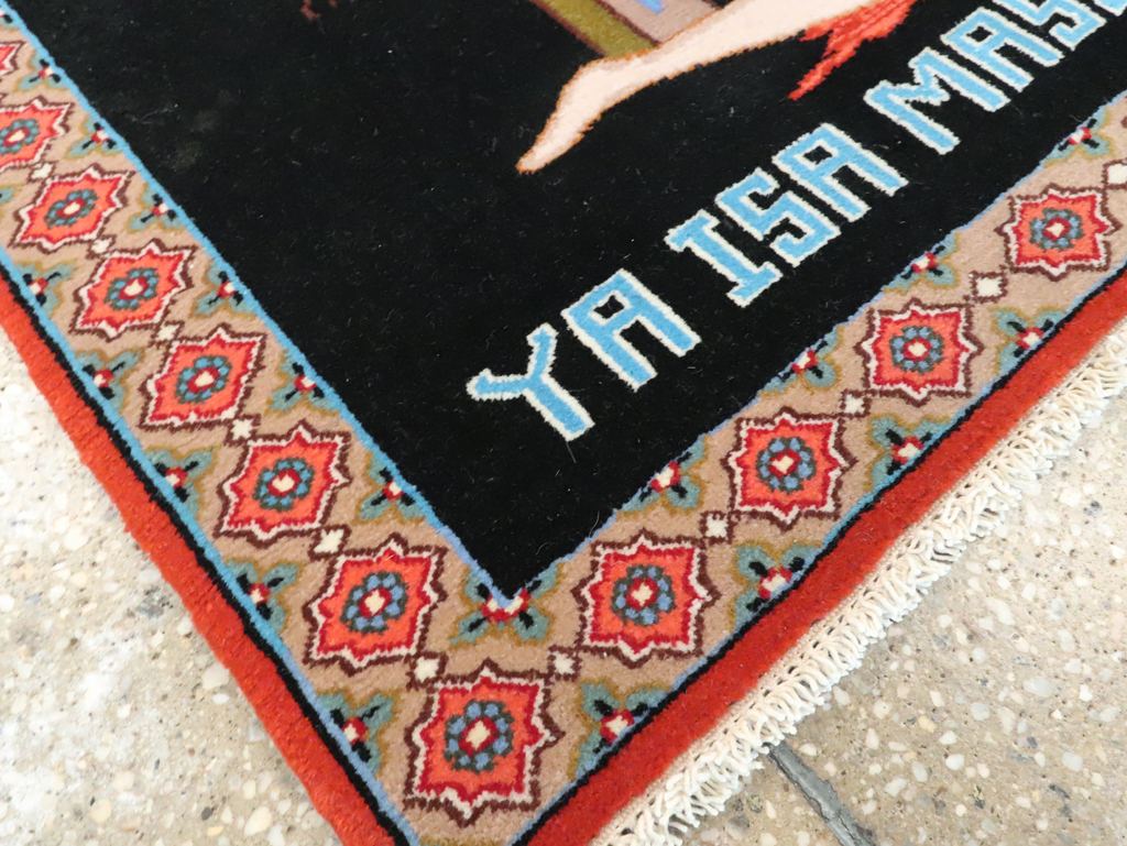 Vintage Persian Tabriz Pictorial Rug (Pair: 1 of 2), No.11853 - Gsblank