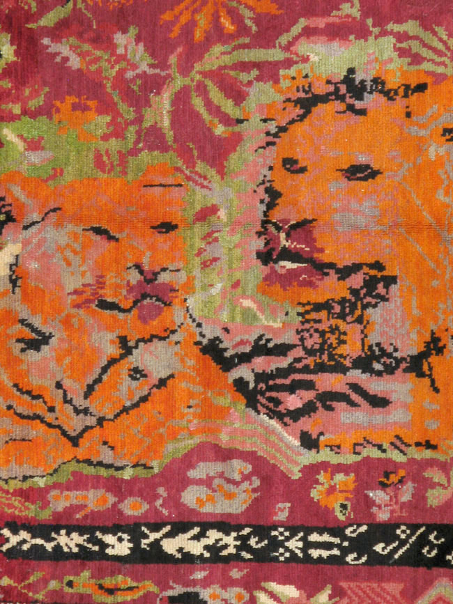 Antique Caucasian Karabagh Pictorial Rug, No.11857 - Gsblank