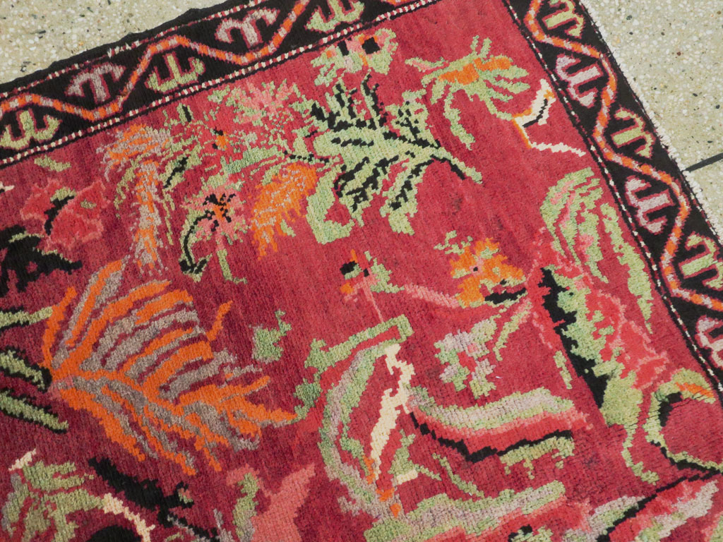 Antique Caucasian Karabagh Pictorial Rug, No.11857 - Gsblank