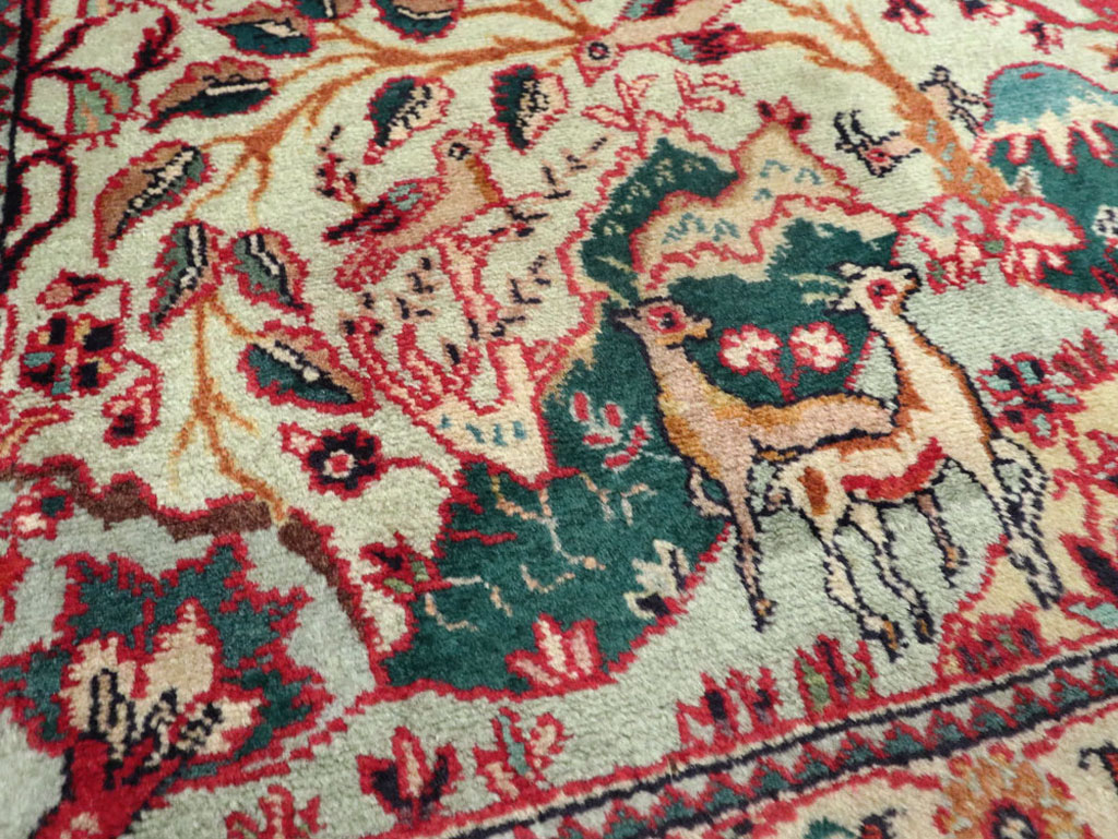 Vintage Persian Tabriz Pictorial Rug (Pair: 2 of 2), No.11915 - Gsblank