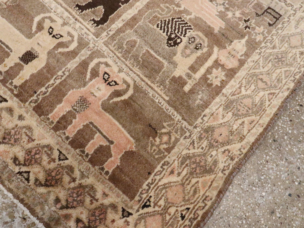 Vintage Gabbeh Pictorial Rug, No.11947 - Gsblank