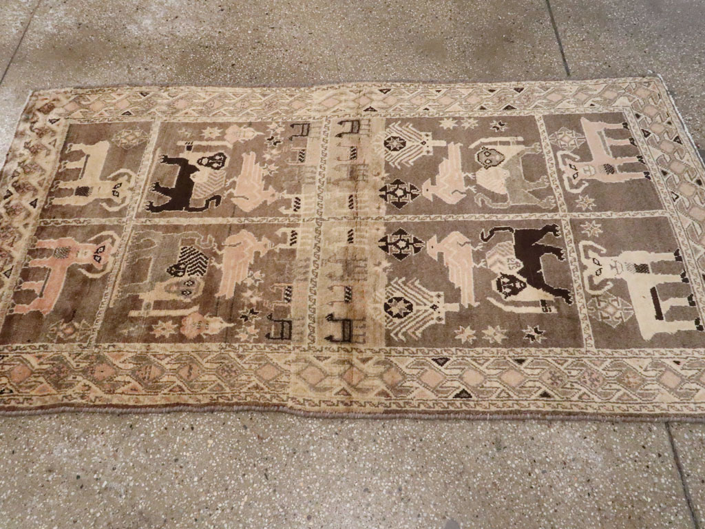 Vintage Gabbeh Pictorial Rug, No.11947 - Gsblank