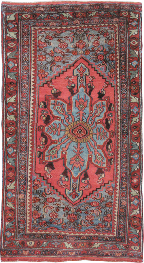 Antique Persian Bidjar Throw Rug, No.11980 - Gsblank