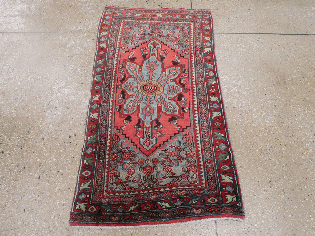 Antique Persian Bidjar Throw Rug, No.11980 - Gsblank