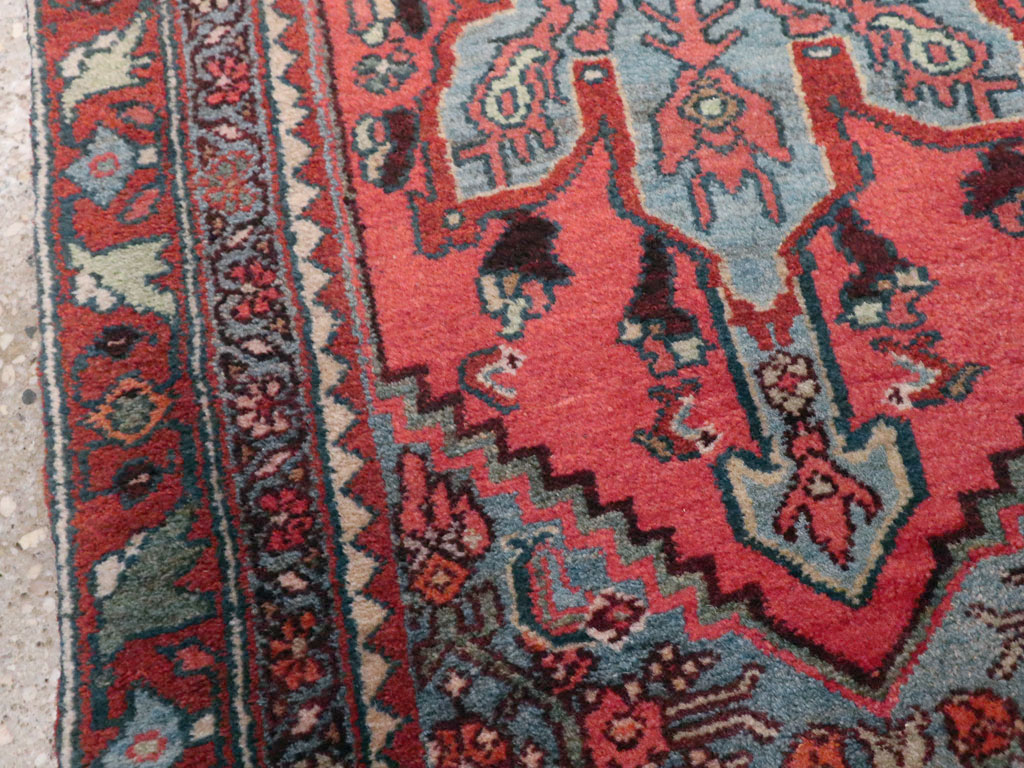 Antique Persian Bidjar Throw Rug, No.11980 - Gsblank