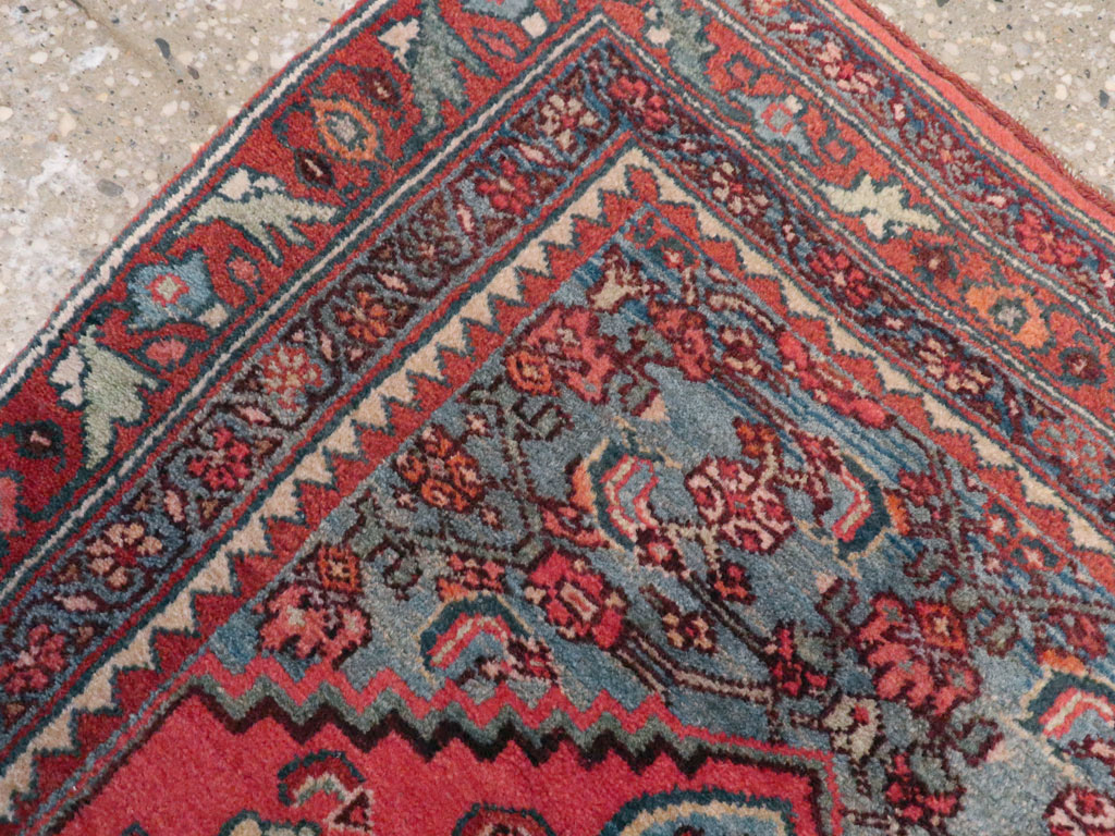 Antique Persian Bidjar Throw Rug, No.11980 - Gsblank
