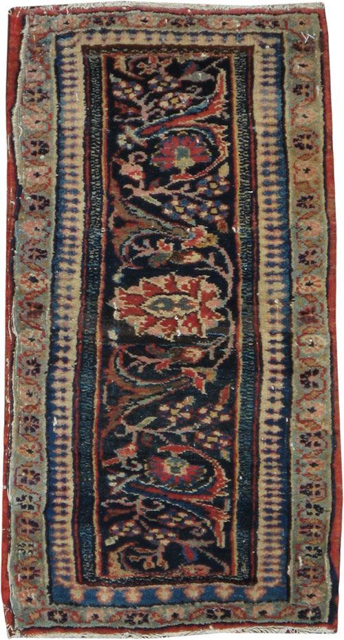 Antique Persian Bidjar Throw Rug, No.11999 - Gsblank