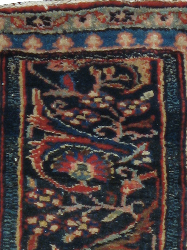 Antique Persian Bidjar Throw Rug, No.11999 - Gsblank